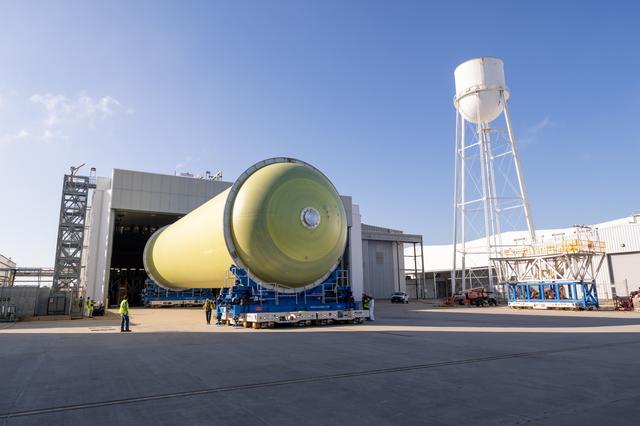 NASA image: Artemis III Liquid Hydrogen Tank Prepares for Thermal Protection System Application  